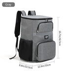 Outdoor Camping Insulated Cooler Backpack for Picnic Hiking (Khaki)