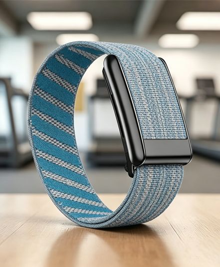 Nylon Sport Watch Strap - Diamond Blue with Black Buckle