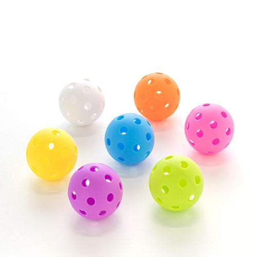 15Pcs 72mm Orange Pickleballs 26-Holes