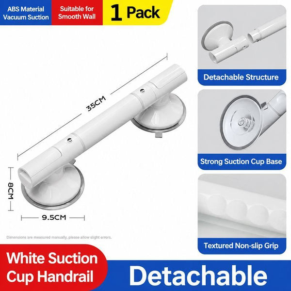 White Suction Grab Bar Removable