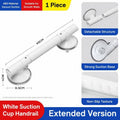 Extended White Suction Grab Bar