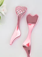 304 Stainless Steel Heart Shaped Roller Ball Massager: Face Lifting and Eye Soothing, Body Scraping and Relaxation, Lightweight and Portable, One Tool for Skincare and Body Care(silver)