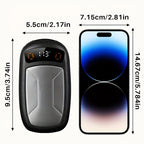 2PCS of rechargeable hand warmers with COB lights, featuring rapid heating, 3 adjustable modes, and a portable magnetic electric design.