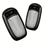 2PCS of rechargeable hand warmers with COB lights, featuring rapid heating, 3 adjustable modes, and a portable magnetic electric design.