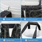 Multi-Functional Tactical Fishing Bucket Backpack, Waterproof Large Capacity, Built-in Livewell, All Gear Storage in One Bag