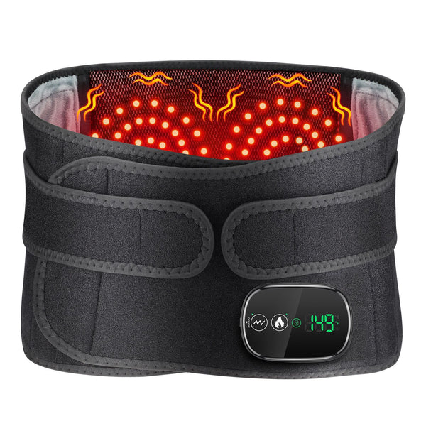 Heated Waist Belt with Vibration Massage (Black)