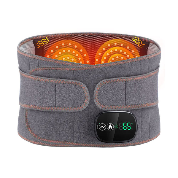 Heated Waist Belt with Vibration Massage (Grey)