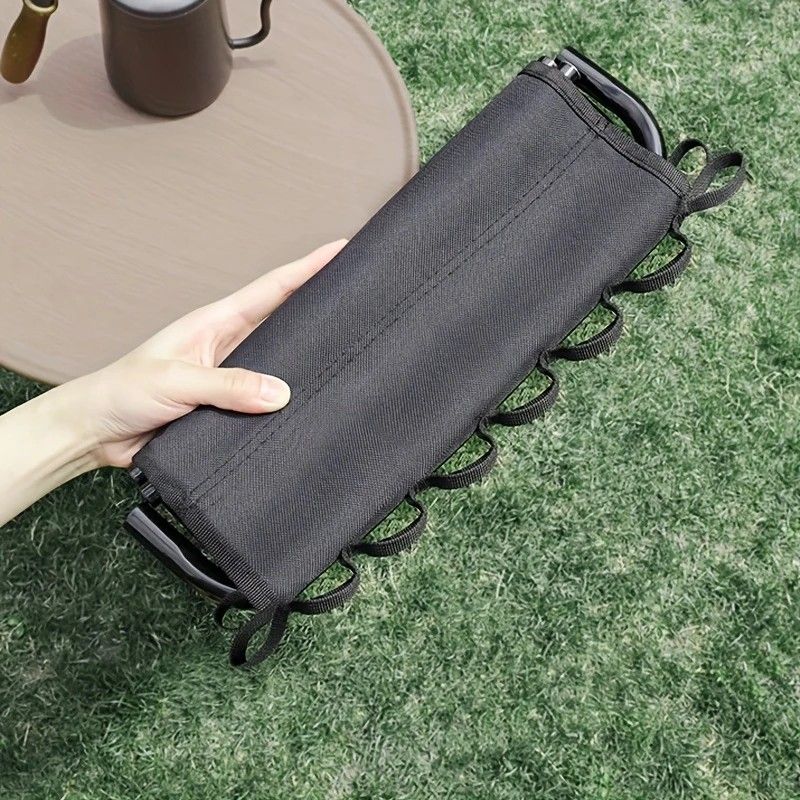 Folding Camping Stool with Hook 660g Lightweight Oxford Cloth Collapsible Seat for Fishing Picnic Hiking & Waiting(black)