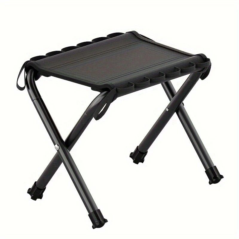 Folding Camping Stool with Hook 660g Lightweight Oxford Cloth Collapsible Seat for Fishing Picnic Hiking & Waiting(khaki)