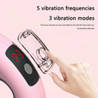 1PC Multifunctional 5-Speed Massage Ring: Mini Fascia Gun, Universal for Whole Body Waist and Back, Essential for Fat Burning and Fitness Relaxation./pink