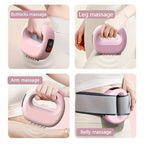 1PC Multifunctional 5-Speed Massage Ring: Mini Fascia Gun, Universal for Whole Body Waist and Back, Essential for Fat Burning and Fitness Relaxation./pink