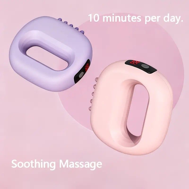 1PC Multifunctional 5-Speed Massage Ring: Mini Fascia Gun, Universal for Whole Body Waist and Back, Essential for Fat Burning and Fitness Relaxation./violet