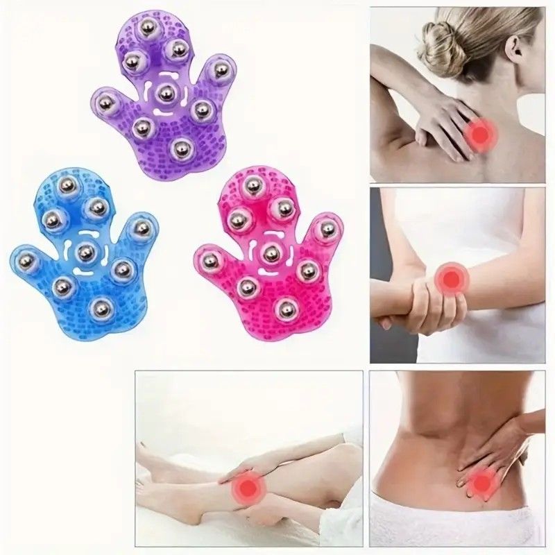 "Palm Nine-Ball Massager" – One Roll Relieves Fatigue, Full Relaxation for Neck, Shoulders, Legs and Feet. Take It Anywhere at Home or Work. A New Essential for Healthy Living.(purple)