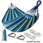 Outdoor Camping Hammock Portable Travel Swing Balance Hammock for Beach Hiking Backyard Relax Chai(2.8*1.5m  BLUE)