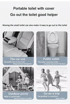 Car Folding Potty, cute cartoon design, folds in seconds for easy carrying, widened seat ring for comfort and stability, suitable for both home and travel.(GREEN)