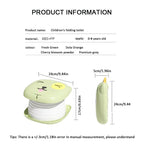 Car Folding Potty, cute cartoon design, folds in seconds for easy carrying, widened seat ring for comfort and stability, suitable for both home and travel.(GREEN)