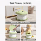 Car Folding Potty, cute cartoon design, folds in seconds for easy carrying, widened seat ring for comfort and stability, suitable for both home and travel.(YELLOW)