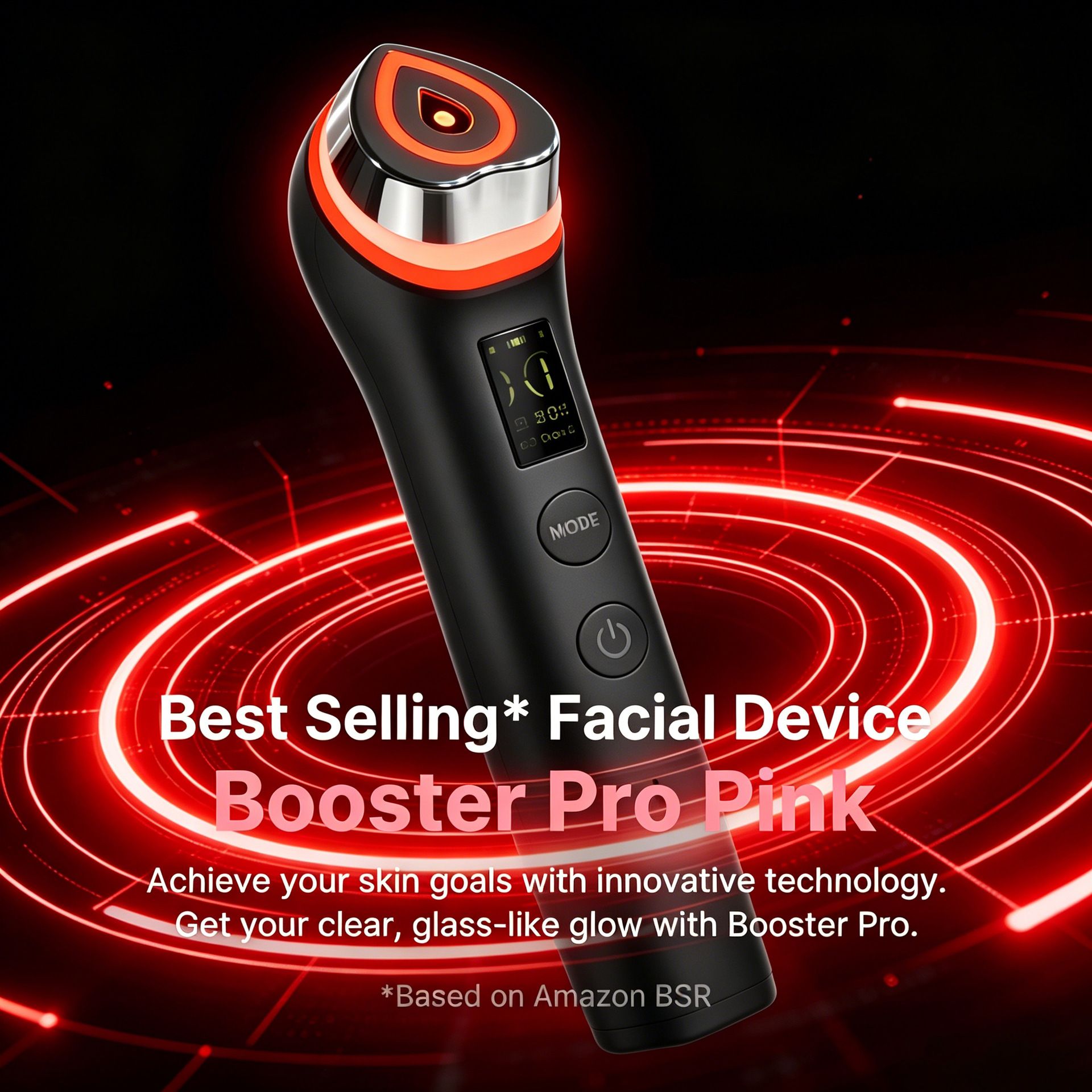 Beauty Device: Red and Blue Light, Home Use, Portable, Vibrating, Multi-Functional, with Voice Guidance, 5-Color Light Therapy, Eye Massage, Eye Care Device/"Upgrade" black beauty introducer