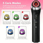 Beauty Device: Red and Blue Light, Home Use, Portable, Vibrating, Multi-Functional, with Voice Guidance, 5-Color Light Therapy, Eye Massage, Eye Care Device/"Upgrade" black beauty introducer