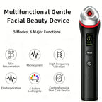 Beauty Device: Red and Blue Light, Home Use, Portable, Vibrating, Multi-Functional, with Voice Guidance, 5-Color Light Therapy, Eye Massage, Eye Care Device/"Upgrade" pink beauty introducer