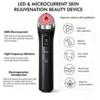 Beauty Device: Red and Blue Light, Home Use, Portable, Vibrating, Multi-Functional, with Voice Guidance, 5-Color Light Therapy, Eye Massage, Eye Care Device/"Upgrade" pink beauty introducer