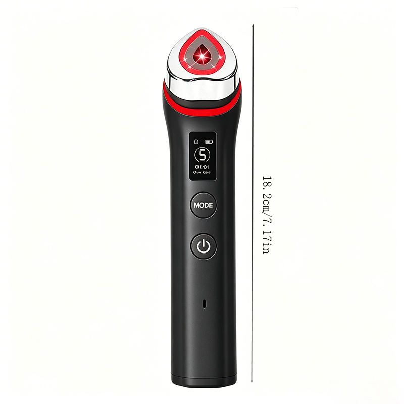 Beauty Device: Red and Blue Light, Home Use, Portable, Vibrating, Multi-Functional, with Voice Guidance, 5-Color Light Therapy, Eye Massage, Eye Care Device/"Upgrade" pink beauty introducer