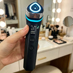 Beauty Device: Red and Blue Light, Home Use, Portable, Vibrating, Multi-Functional, with Voice Guidance, 5-Color Light Therapy, Eye Massage, Eye Care Device/"Upgrade" pink beauty introducer