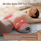 Graphene Heating Vibration Lumbar Massager, 3 in 1 Back Cushion, Lumbar Support + Massage & Heat Therapy, Deep Relaxation for a Warm Sleep