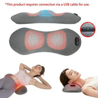 Graphene Heating Vibration Lumbar Massager, 3 in 1 Back Cushion, Lumbar Support + Massage & Heat Therapy, Deep Relaxation for a Warm Sleep