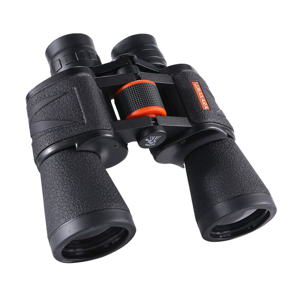 10x50 HD Binoculars - Wide Angle Large Eyepiece - Night Vision for Birdwatching Hiking Concerts - Lightweight & Portable(Orange handwheel)