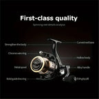 Spinning Reel Fishing Reel, Metal Spool, Metal Handle, 5.2:1 Gear Ratio, 10KG Drag, Smooth and Sensitive Line Output, Left/Right Hand Interchangeable, Rotating Fishing Reel, Suitable for Freshwater and Saltwater(HE4000)