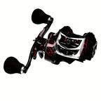 High Speed 18+1BB Baitcasting Reel, Dual Brake System, Max Drag 20lb - Ergonomic Handle, Stainless Steel Durable Spool - Ideal for Carp and Bass Fishing, Suitable for Saltwater and Freshwater, Angler's Choice | Smooth Black Finish(DW121R right hand)