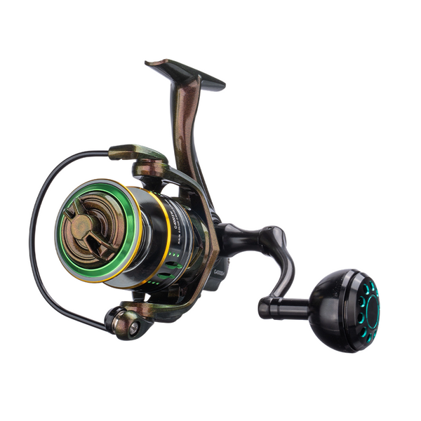 DEUKIO GSW Spinning Reel, Anti-Slip Metal Spool, 3+1 Bearings Zero-Gap, Waterproof Rustproof, Long Cast for Big Fish