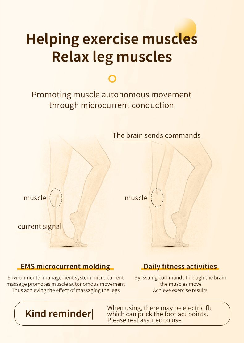 EMS pedicure machine: 8 modes and 32 files, intelligent acupoint massage, relieving fatigue and improving leg shape, a portable foot care expert shared by the whole family! /coffee color