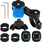 Motorcycle Phone Holder Blue, IPhone Android, Samsung Scooter, Twist and Lock Vibration Damper Compatible with Smartphones for Bicycle Handlebars