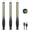 3 Pcs LED Mechanic Lamp Garage, Camping Rechargeable Work Lamp LED Flashlight for Car COB Dimmable Workshop Lamp