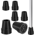 6 Pcs Non-Black Heavy, Slip Crutch Tips Crutch and Cane End Caps Duty Rubber Walking Cane Replacement Feet with Steel Reinforced Tip, 19mm