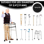6 Pcs Non-Black Heavy, Slip Crutch Tips Crutch and Cane End Caps Duty Rubber Walking Cane Replacement Feet with Steel Reinforced Tip, 19mm