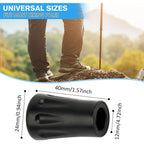 15 Pcs Rubber Protective Tips Trekking Poles Pole Tip Caps for Nordic Walking Poles Gravel Protectors for Mountain Hiking