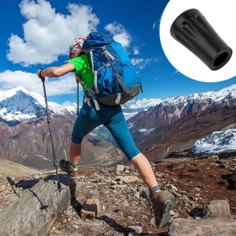 15 Pcs Rubber Protective Tips Trekking Poles Pole Tip Caps for Nordic Walking Poles Gravel Protectors for Mountain Hiking