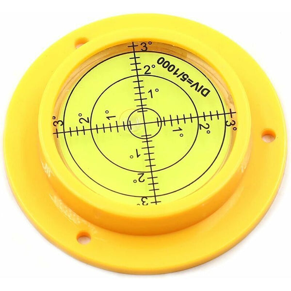 Circular Spirit Level with Mounting Holes for Motorhome, 90 mm