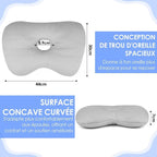 Ear Piercing Cushion Gray, Piercing Pillows with Hole Ear Piercing Pillow with Zipper for Lateral Ears and Pain Relief, 8.9cm