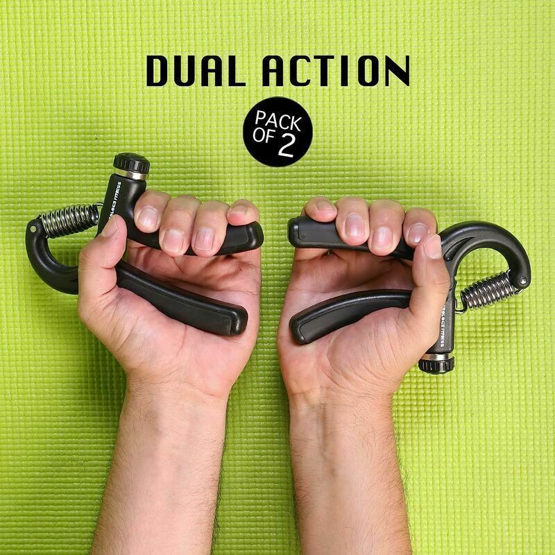 2 Pcs Fitness 560 Kg Grip Strengthener Exerciser Fingers, Forearms and Hands Adjustable Spring