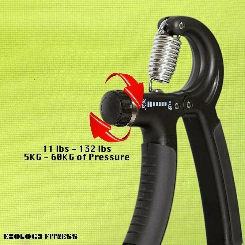 2 Pcs Fitness 560 Kg Grip Strengthener Exerciser Fingers, Forearms and Hands Adjustable Spring