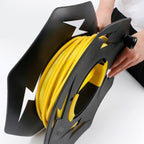 Robust Cable Reel Black, Camping Cables Christmas Garlands Empty Holder for Connection Cables Rotary Reel for Caravan Electric Cables.