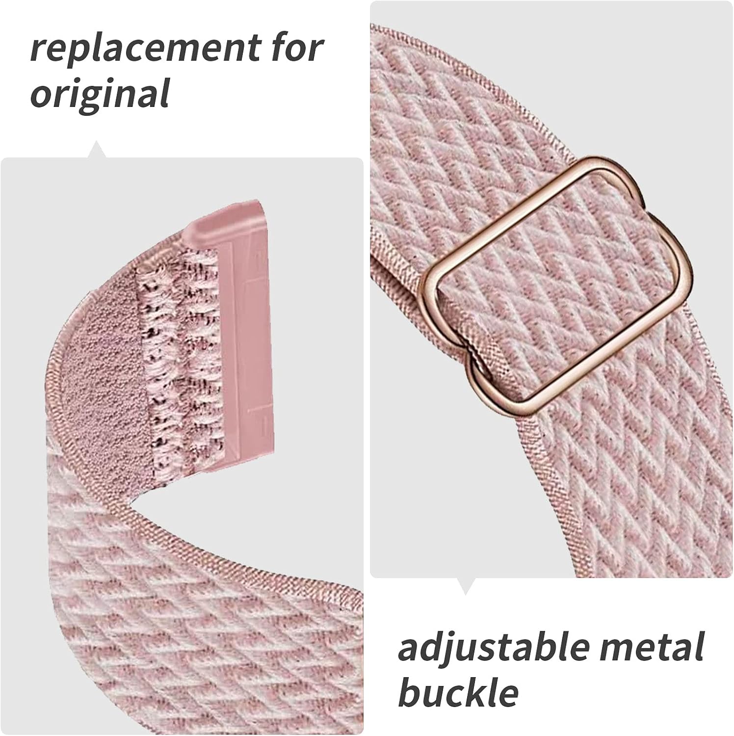 Nylon Case - Adjustable Nylon Sports Wristband Compatible with Fitbit Versa 4/Versa 3/Sense, Breathable Replacement Wristband, Multiple Colors Available
