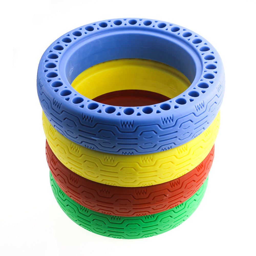For Xiaomi electric scooter color solid tire multi-color honeycomb tire hollow airless tire M365 explosion-proof solid tire bl\\u00e5