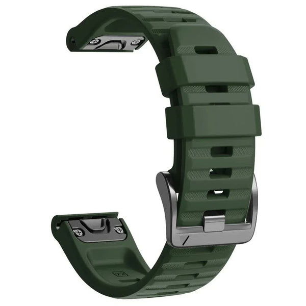 22mm 26mm Silicone Strap for Garmin Fenix 7X 7 Pro Solar/6X 6 Sapphire 5 5X Plus 3 3HR/Epix QuickFit WatchBand 1:1 Official Band style1 Army green style1 Army green QuickFit 22mm