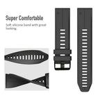 22mm 26mm Silicone Strap for Garmin Fenix 7X 7 Pro Solar/6X 6 Sapphire 5 5X Plus 3 3HR/Epix QuickFit WatchBand 1:1 Official Band style1 Army green style1 Army green QuickFit 22mm