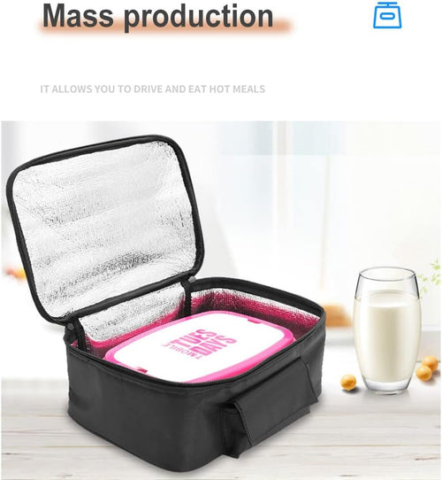 12V Electric Insulated Cooler Lunch Bag for Car Travel